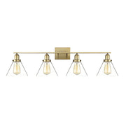 Drake 4-Light Bathroom Vanity Light in Warm Brass