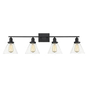 Drake 4-Light Bathroom Vanity Light in Black