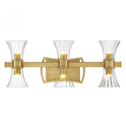 Bennington 6-Light LED Bathroom Vanity Light in Warm Brass