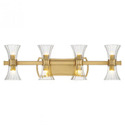 Bennington 8-Light LED Bathroom Vanity Light in Warm Brass