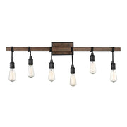 Burgess 6-Light Bathroom Vanity Light in Durango