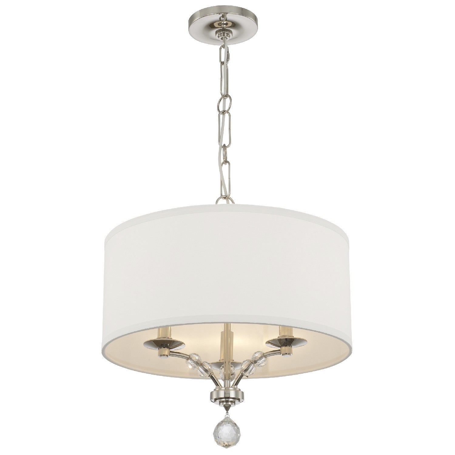 Crystorama Mirage 8005-PN – 18 Inch – 3 Light – Chandelier – Polished Nickel – Dry Rated