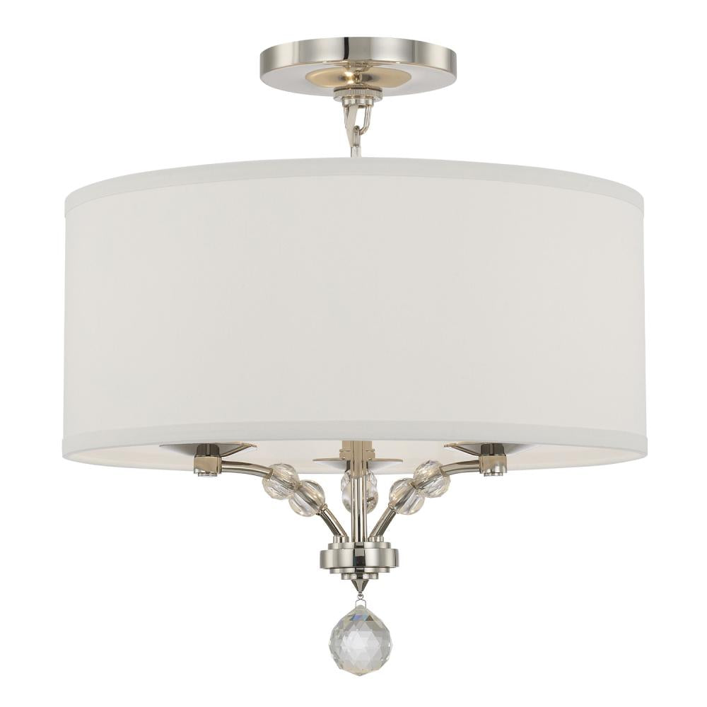 Crystorama Lighting 8005-PN Ceiling Light Fixture, UL Dry Rated, Polished Nickel