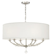 Crystorama Mirage 8006-PN – 30 Inch – 6 Light – Chandelier – Polished Nickel – Dry Rated