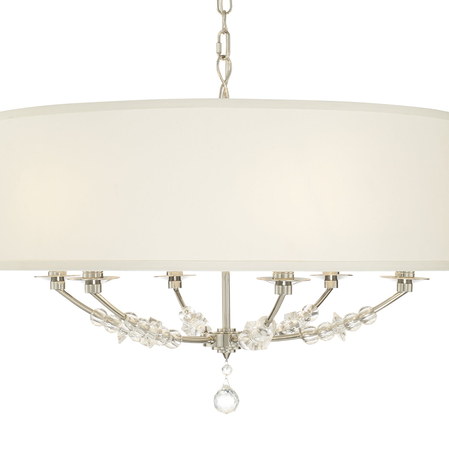 Crystorama Mirage 8006-PN – 30 Inch – 6 Light – Chandelier – Polished Nickel – Dry Rated