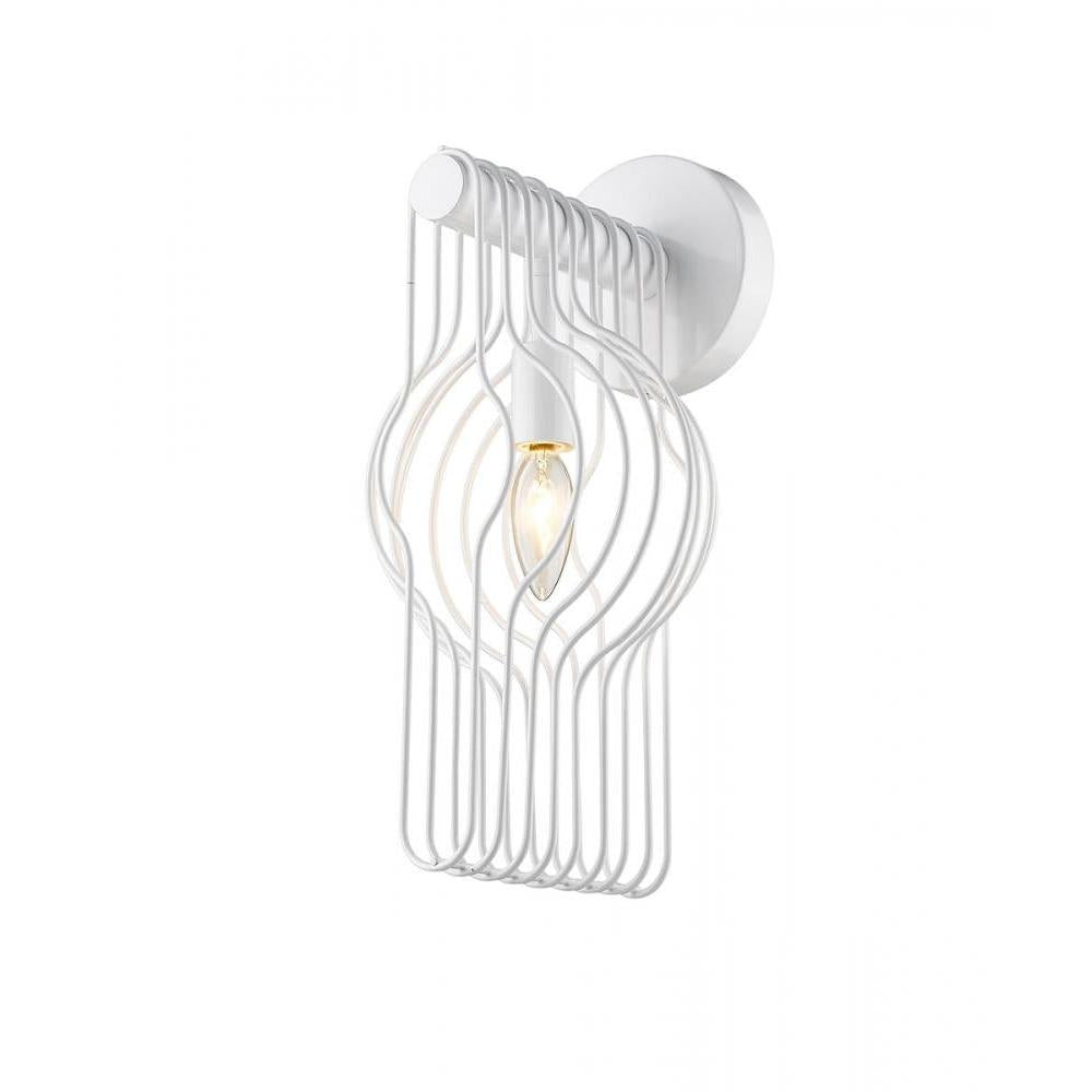 1 Light Wall Sconce-Gloss White