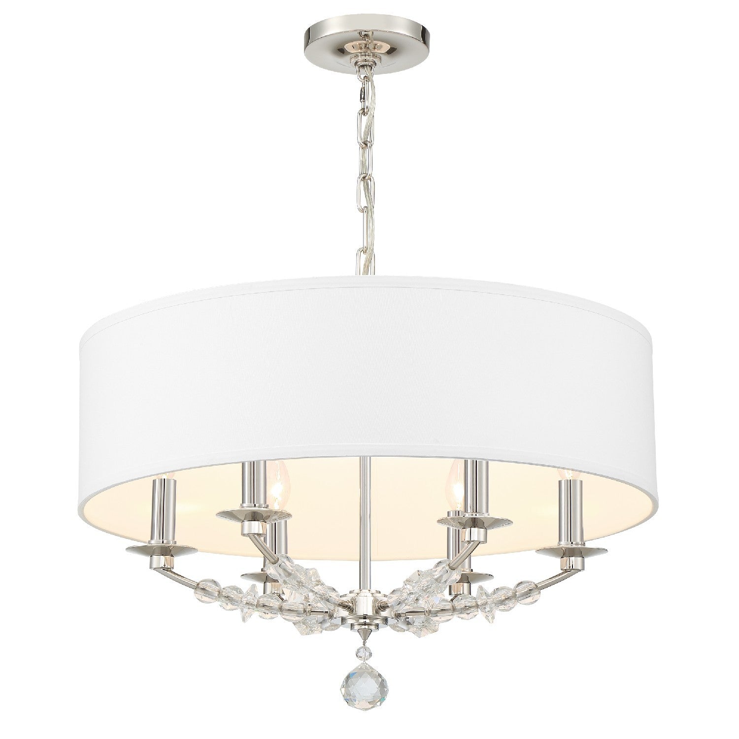 Crystorama Mirage 8016-PN – 24 Inch – 6 Light – Chandelier – Polished Nickel – Dry Rated