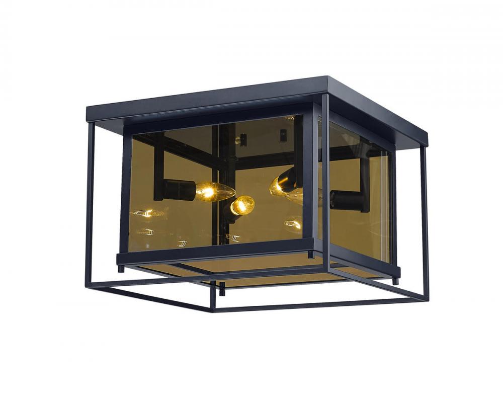 Z-Lite Lighting 802F16-MC Flush Mount Contemporary - Black