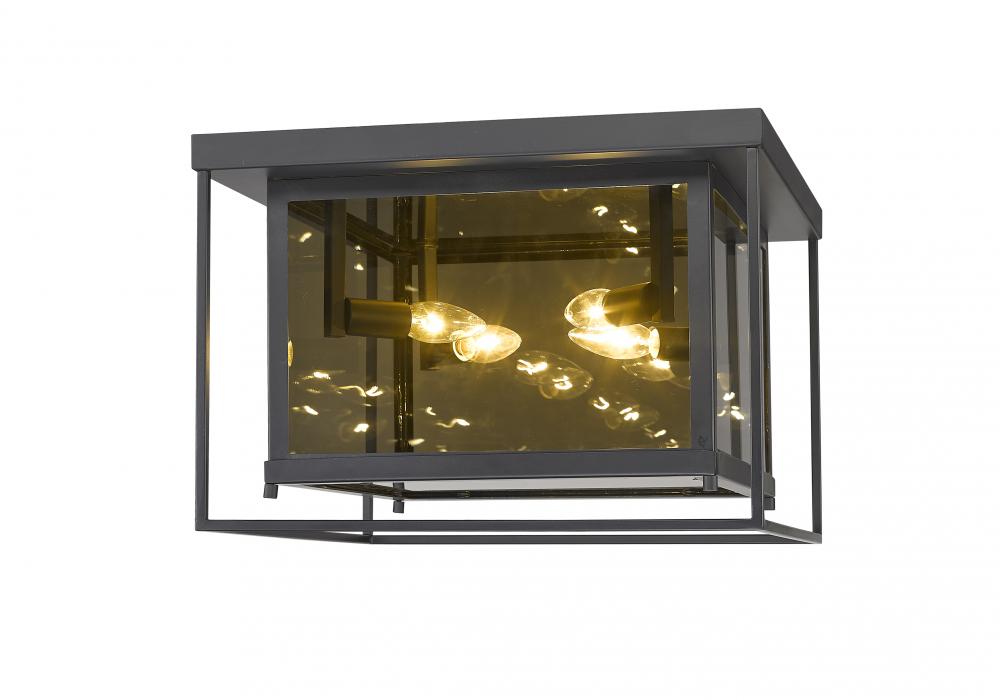 Z-Lite Lighting 802F16-MC Flush Mount Contemporary - Black