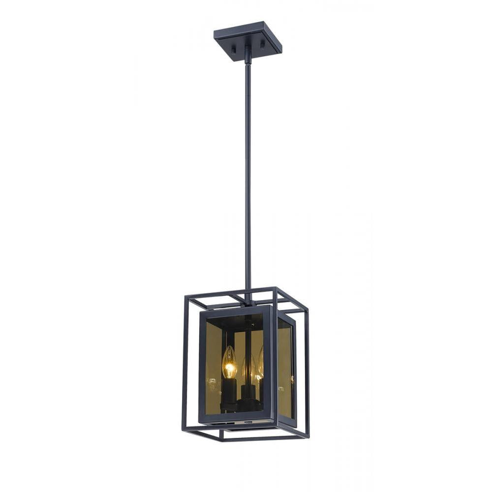 3 Light Pendant-Smoke