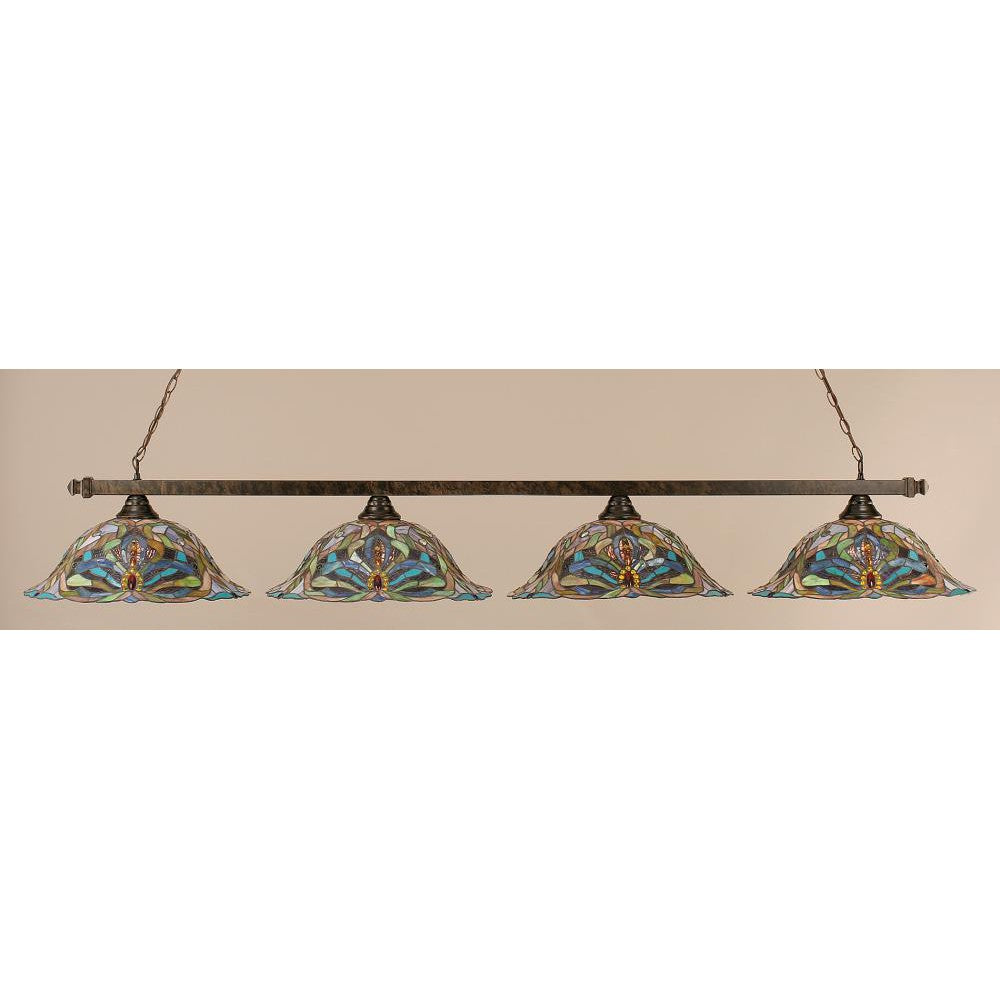 Toltec Company SQUARE 804-BRZ-990 Island Tiffany - Bronze