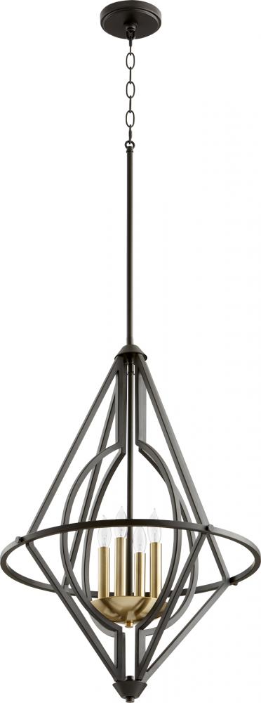 Quorum Lighting 8065-4-69 Pendant Contemporary - Textured Black