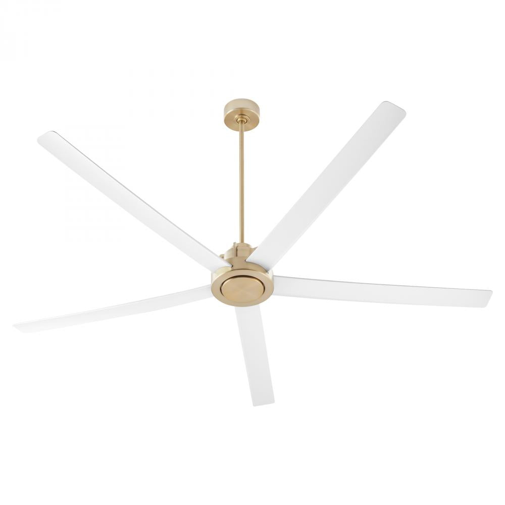 Quorum Lighting REVEL 80805-808 Fan - Aged Brass W Studio White