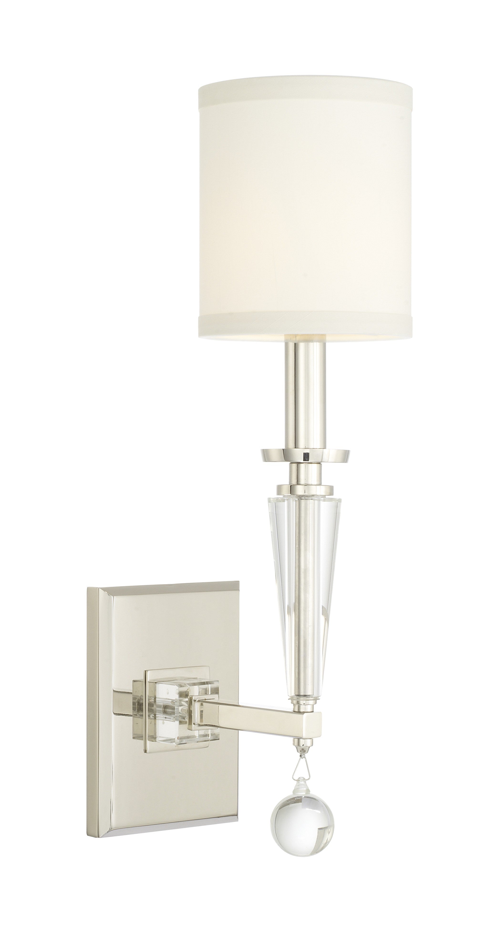 Crystorama Paxton 8101-PN – 5 Inch – 1 Light – Sconce – Polished Nickel – Dry Rated