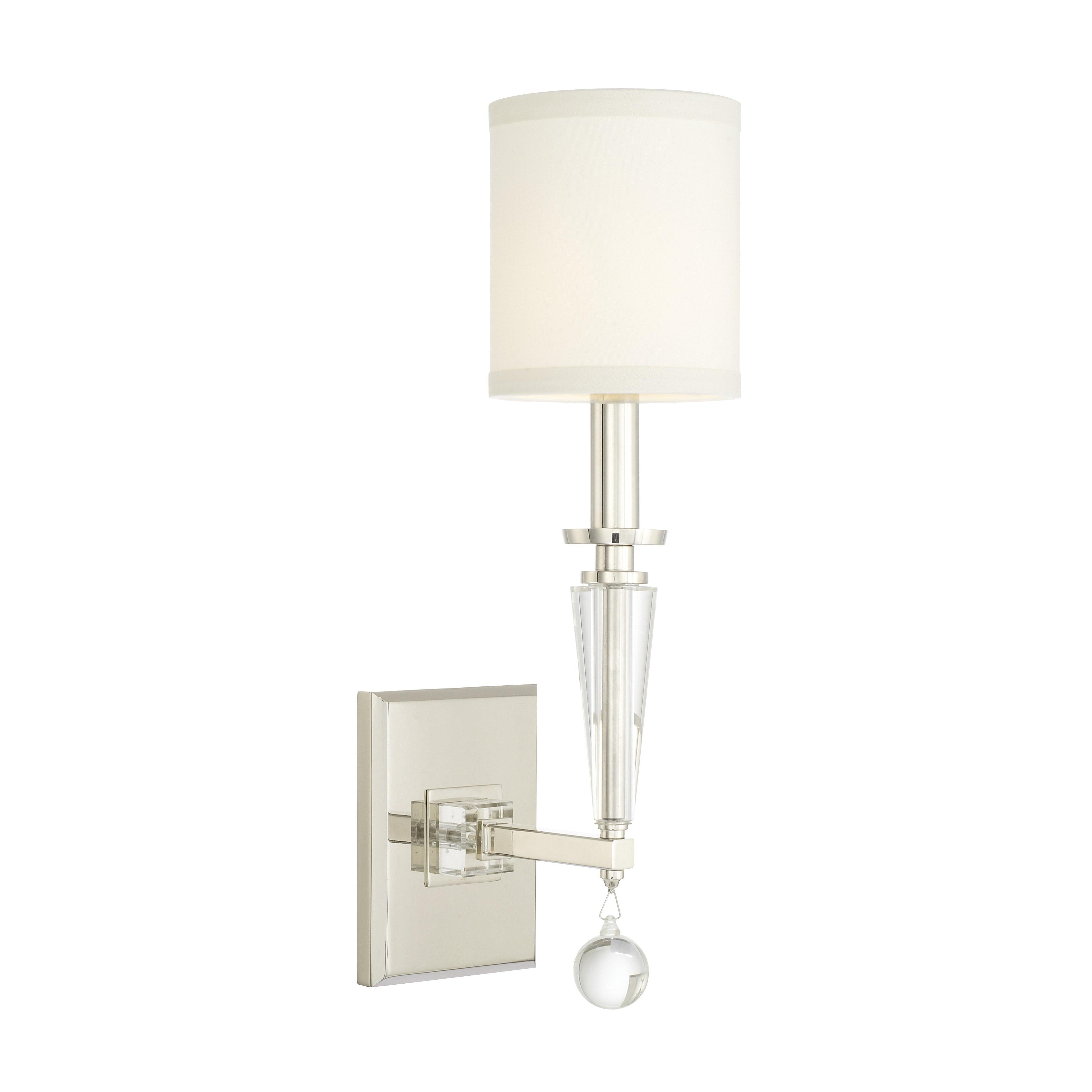 Crystorama Paxton 8101-PN – 5 Inch – 1 Light – Sconce – Polished Nickel – Dry Rated