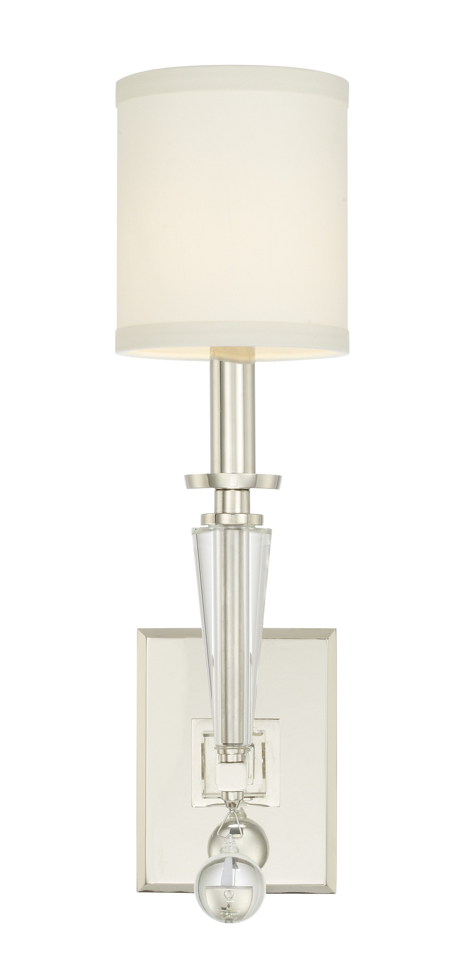 Crystorama Paxton 8101-PN – 5 Inch – 1 Light – Sconce – Polished Nickel – Dry Rated