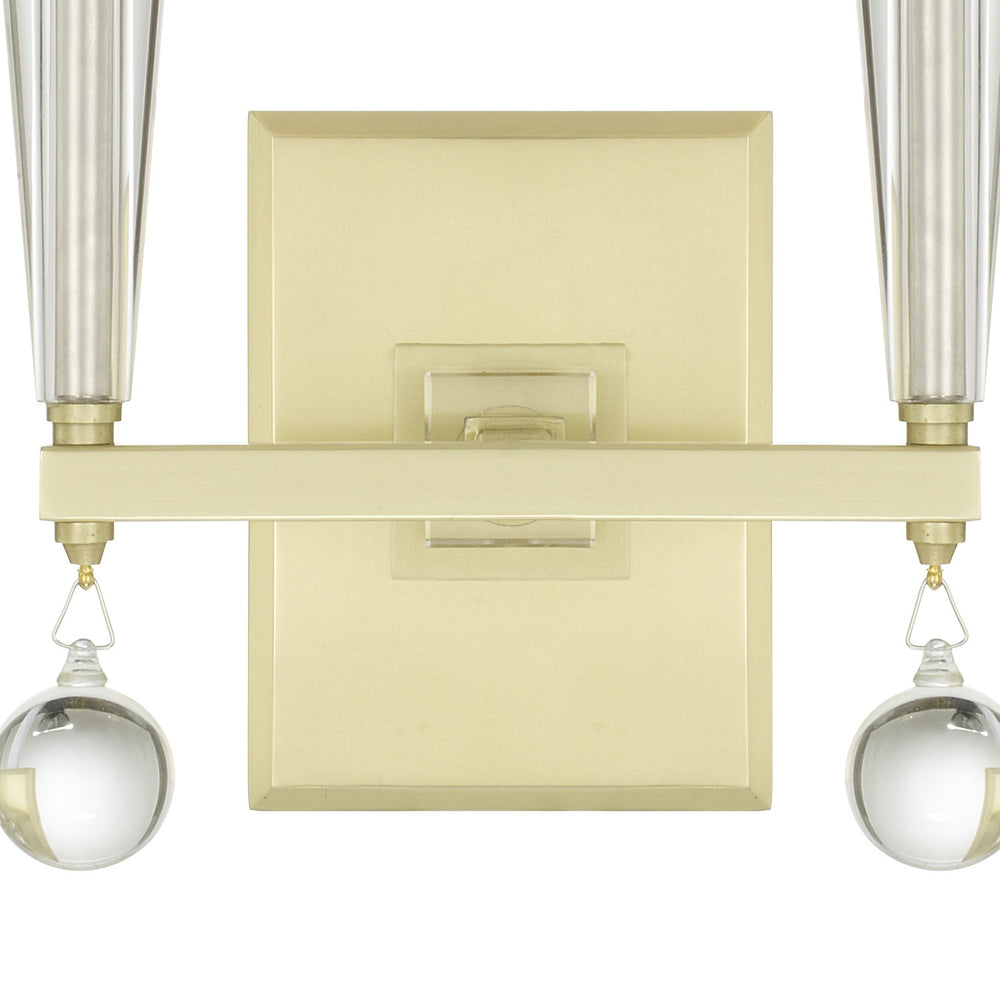 Crystorama Lighting 8102-AG Paxton 2 Light Sconce, UL Dry Rated, Aged Brass