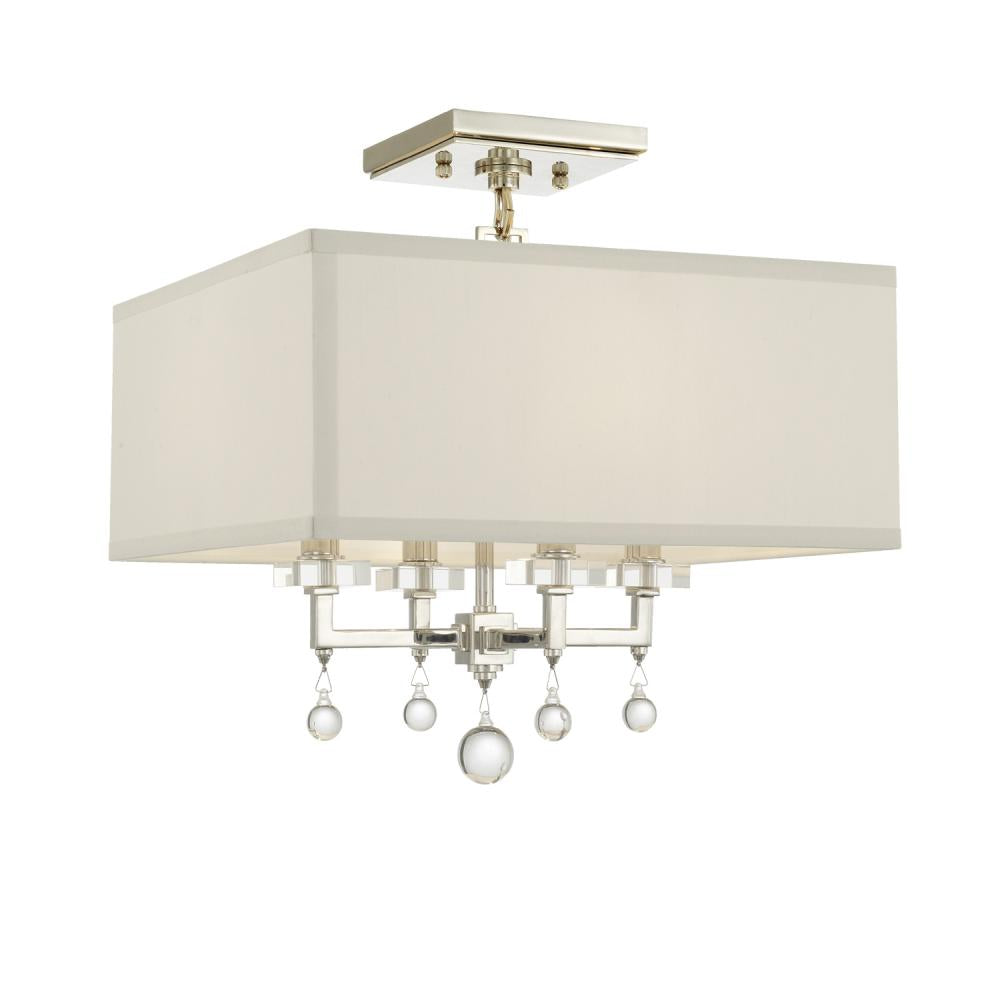 Crystorama PAXTON 8105-PN_CEILING Semi Flush Mt Modern - Polished Nickel