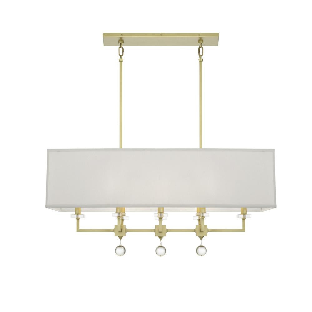 Crystorama PAXTON 8109-AG Chandelier Modern - Aged Brass