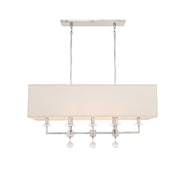 Crystorama Paxton 8109-PN – 38 Inch – 8 Light – Chandelier – Polished Nickel – Dry Rated