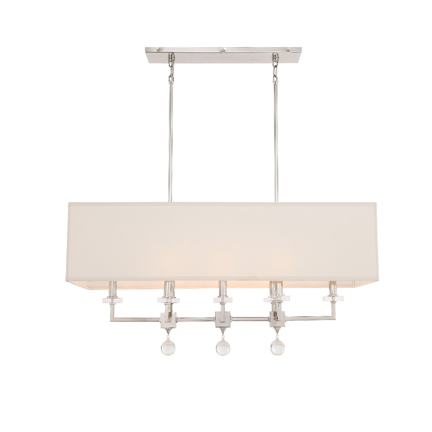 Crystorama Paxton 8109-PN – 38 Inch – 8 Light – Chandelier – Polished Nickel – Dry Rated