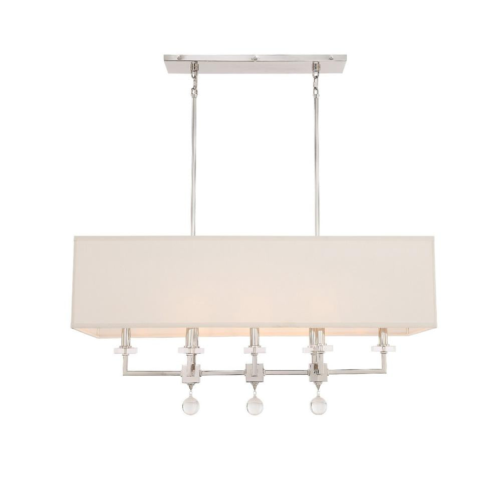 Crystorama PAXTON 8109-PN Chandelier Modern - Polished Nickel