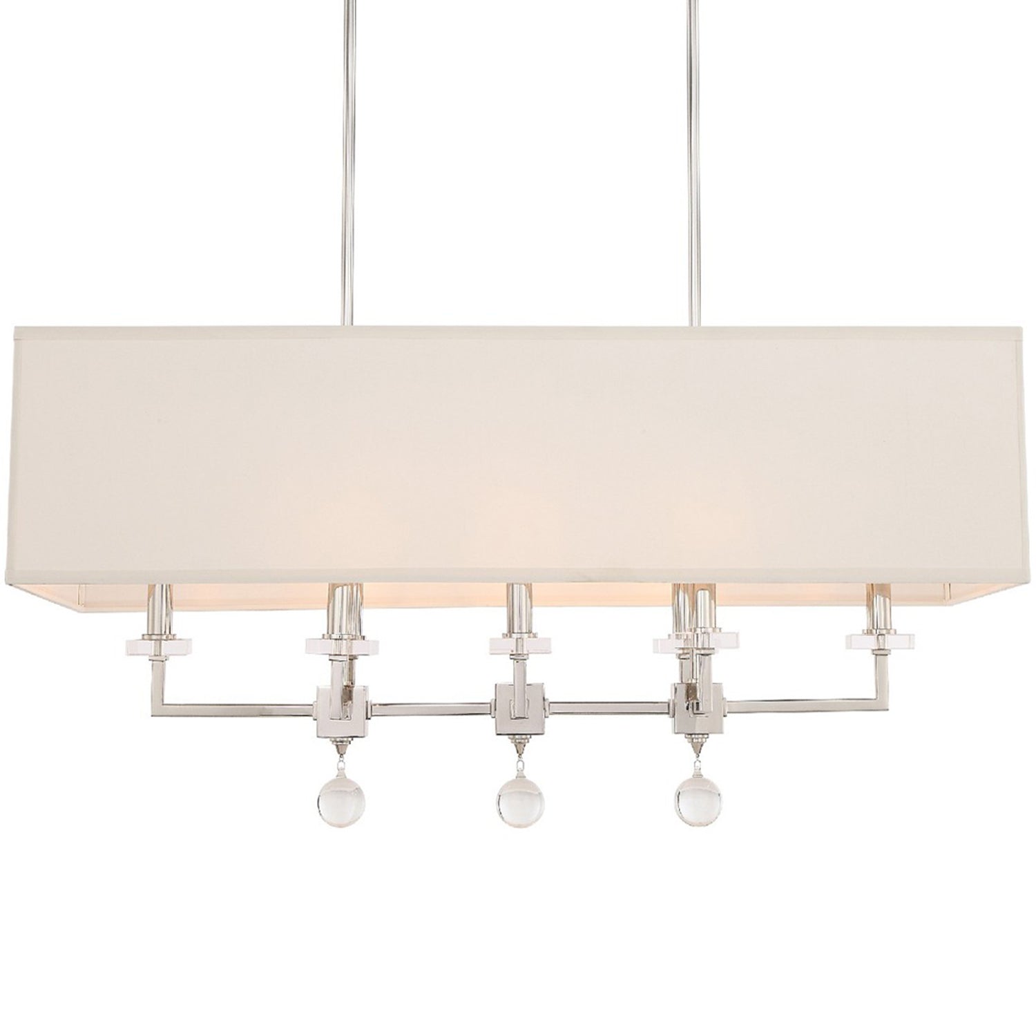 Crystorama Paxton 8109-PN – 38 Inch – 8 Light – Chandelier – Polished Nickel – Dry Rated
