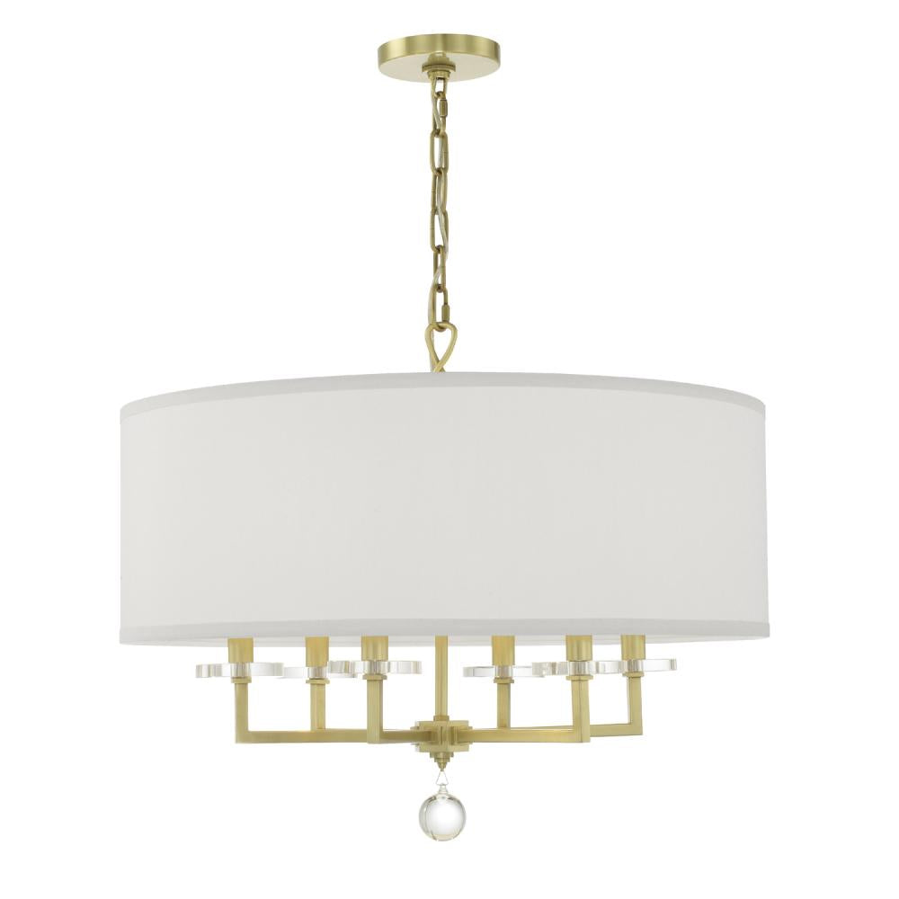 Crystorama PAXTON 8116-AG Chandelier Modern - Aged Brass