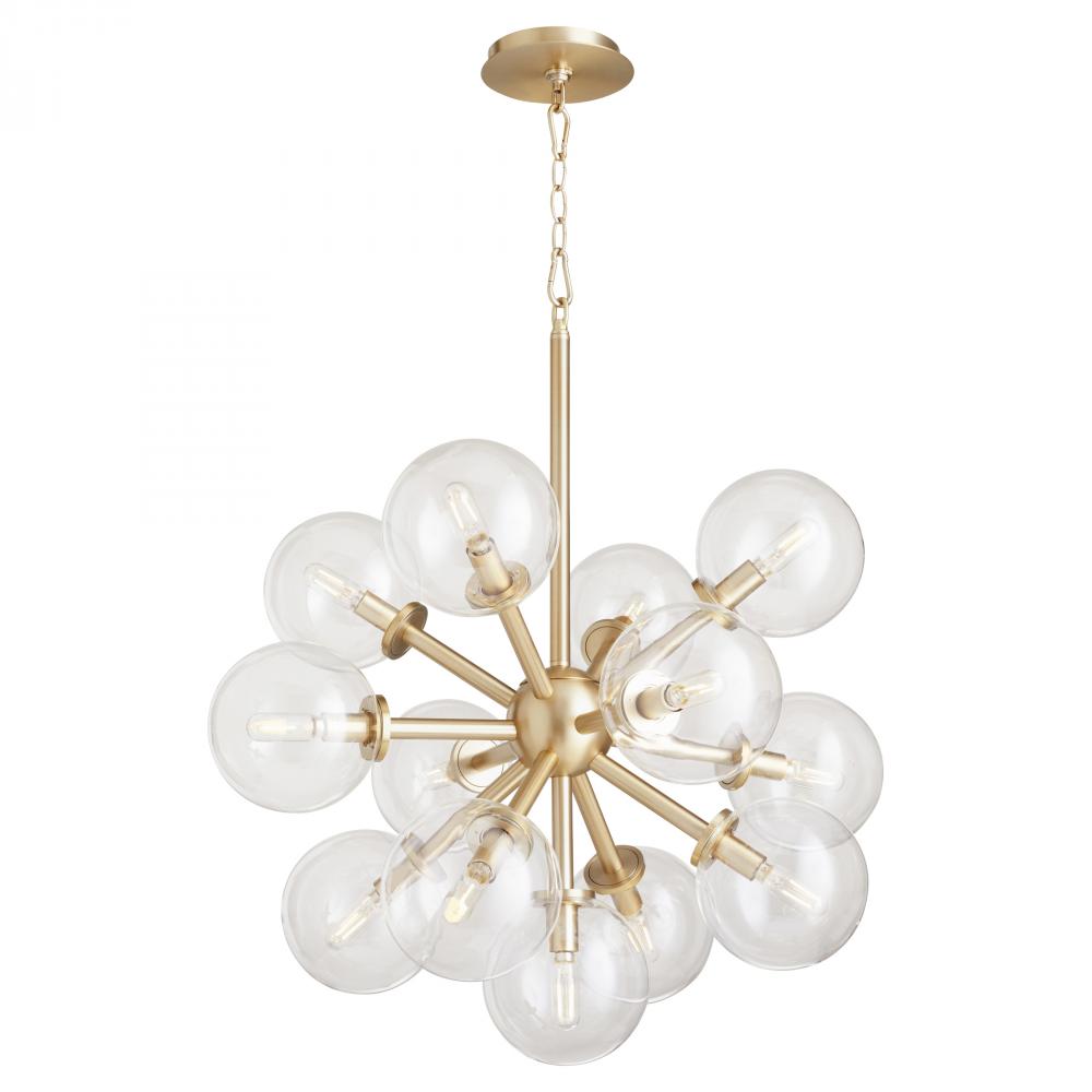 Quorum Lighting ROVI 8132-13-80 Pendant Mid Century Modern - Aged Brass