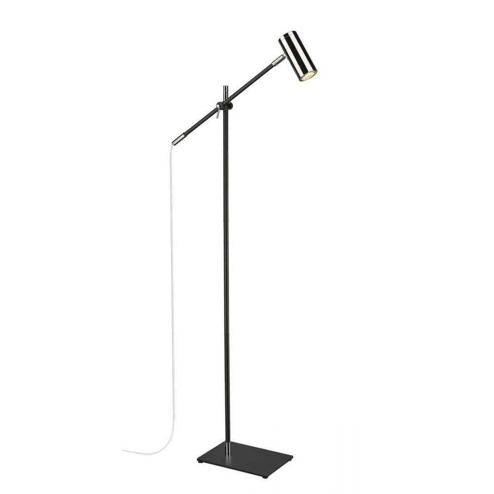 1 Light Floor Lamp-Polished Nickel
