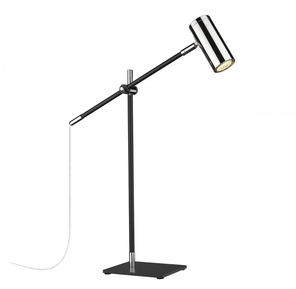 Z-Lite Lighting 814TL-MB-PN Modern Floor Lamp Contemporary - Matte Black, Polished Nickel (OPEN BOX SALE)