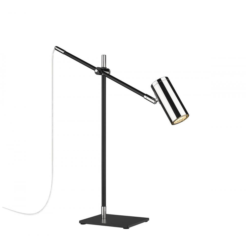 Z-Lite Lighting 814TL-MB-PN Modern Floor Lamp Contemporary - Matte Black, Polished Nickel (OPEN BOX SALE)