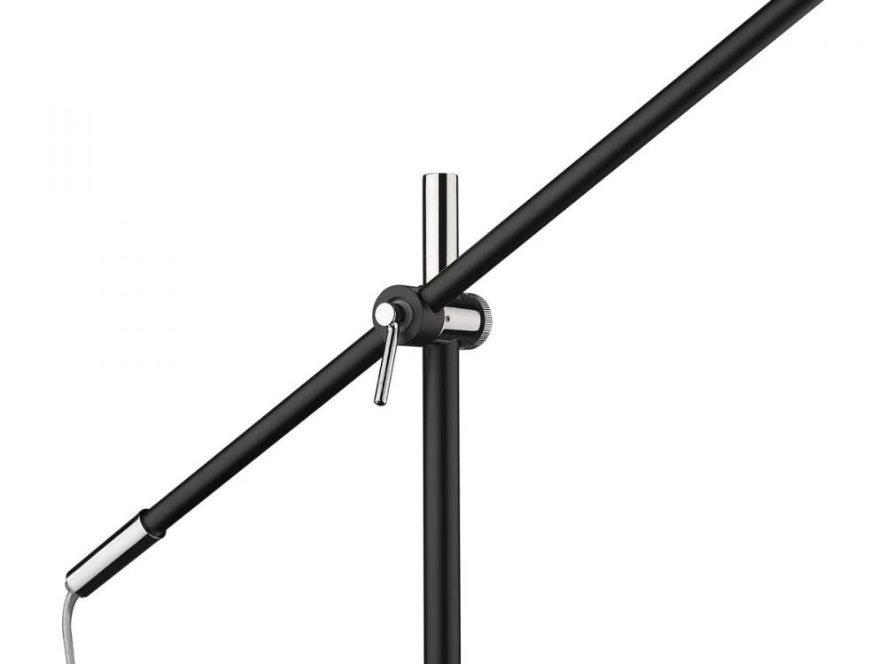 Z-Lite Lighting 814TL-MB-PN Modern Floor Lamp Contemporary - Matte Black, Polished Nickel (OPEN BOX SALE)