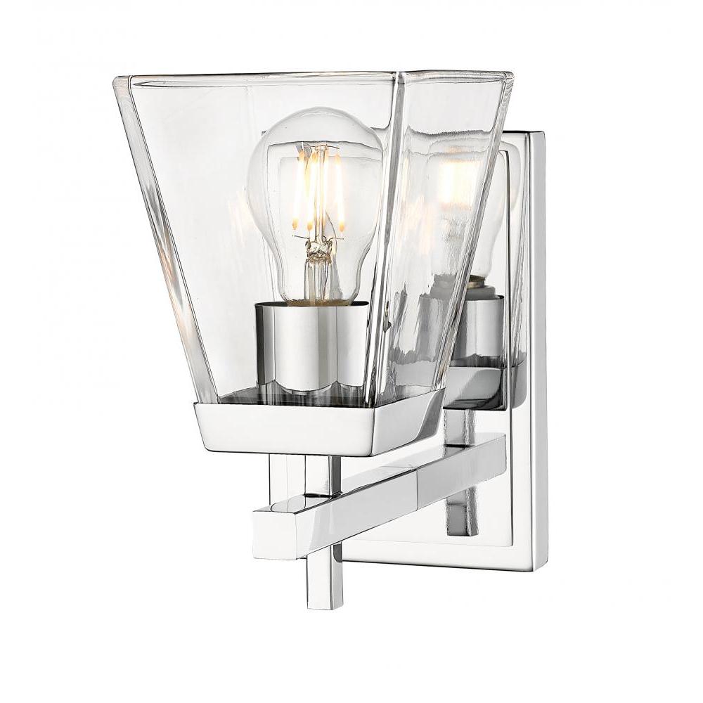 1 Light Wall Sconce-Clear