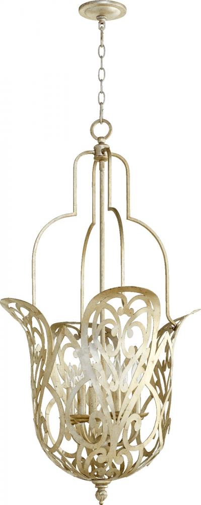 Quorum Lighting LE MONDE 8192-6-60 Pendant Transitional - Aged Silver Leaf