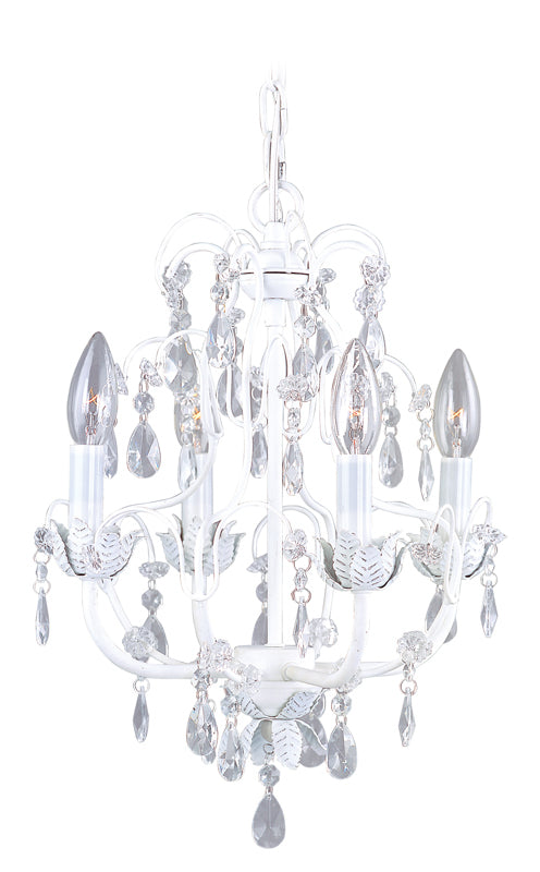 Livex Lighting SOFIA 8193-60 Chandelier Traditional - Hand Applied Antique White