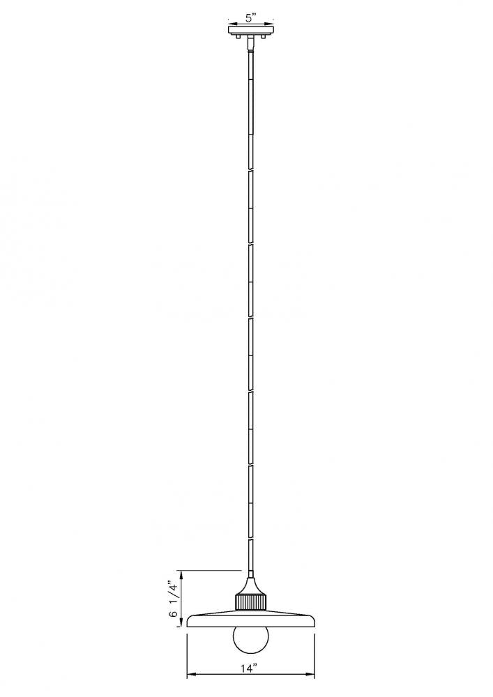 Z-Lite Lighting 821P14-OBR Pendant Contemporary - Brass