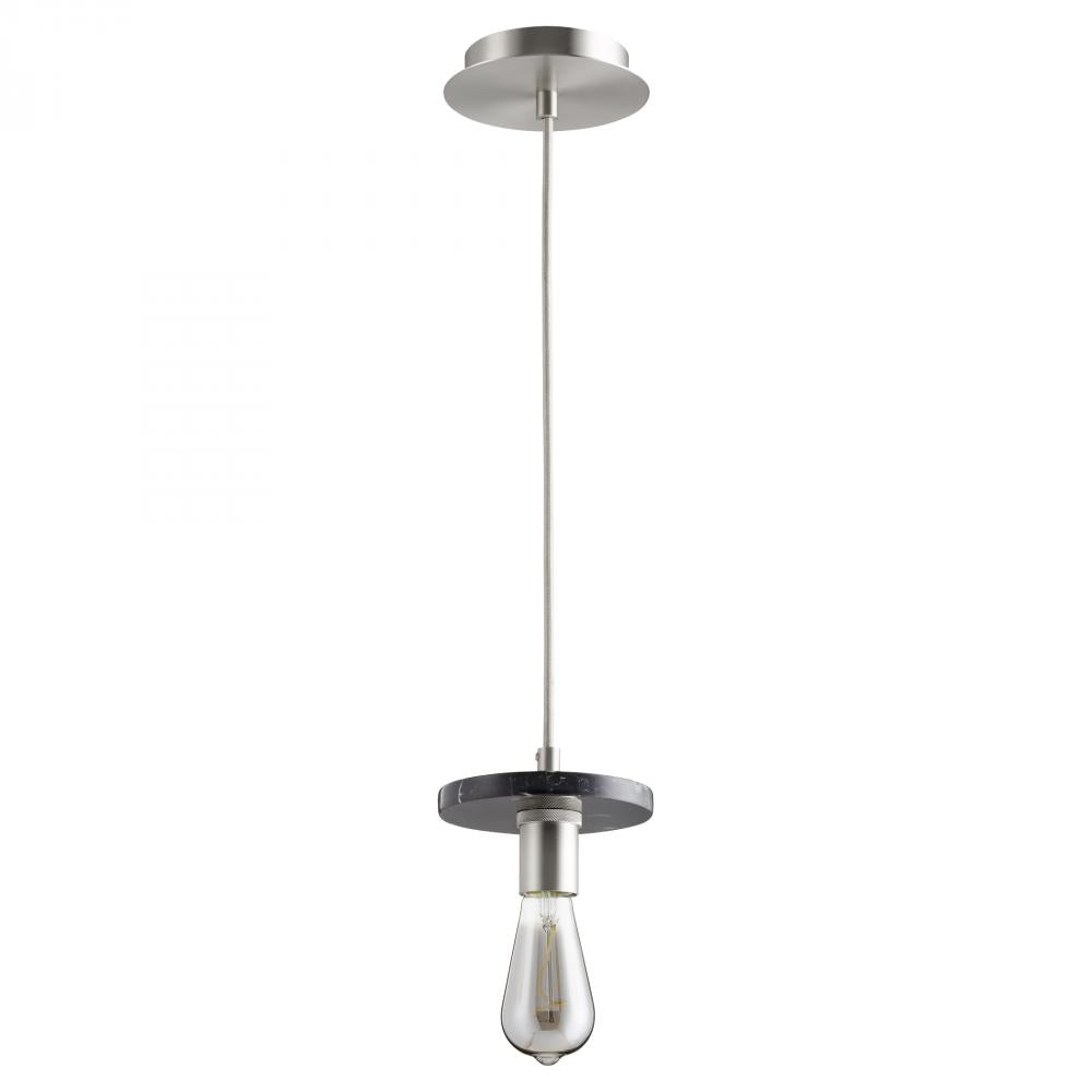 Quorum Lighting 822-1565 Pendant Contemporary - Satin Nickel W Black Marble