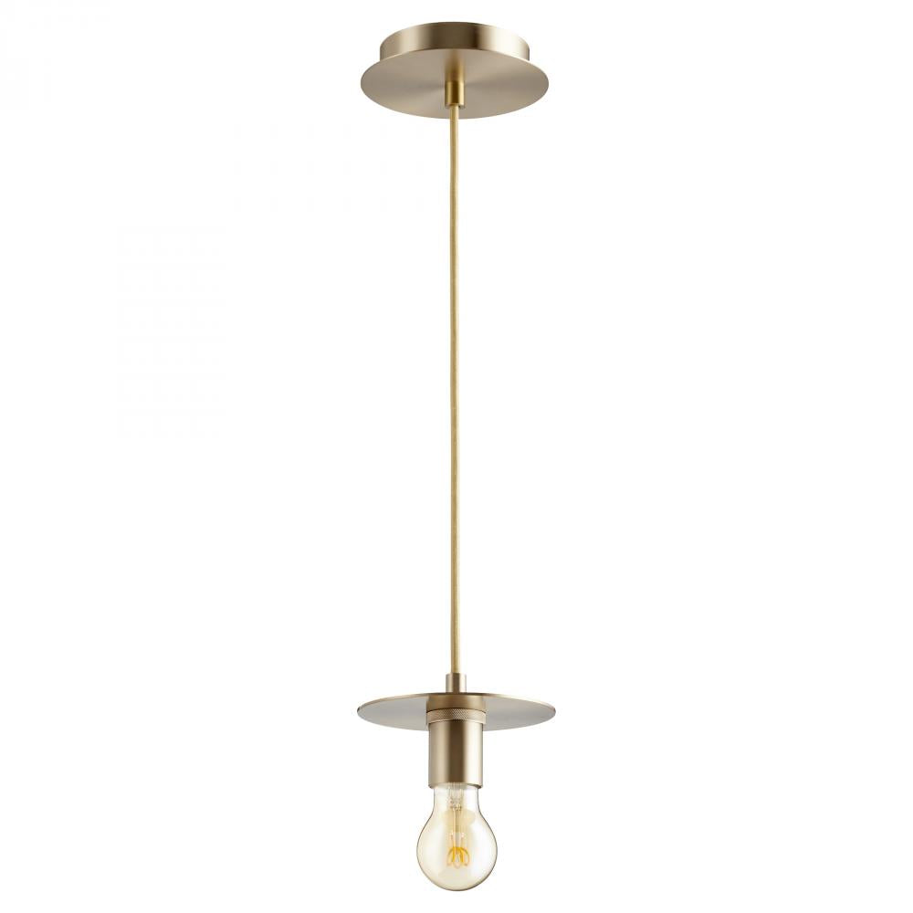 Quorum Lighting 822-80 Mini Pendant Contemporary - Aged Brass