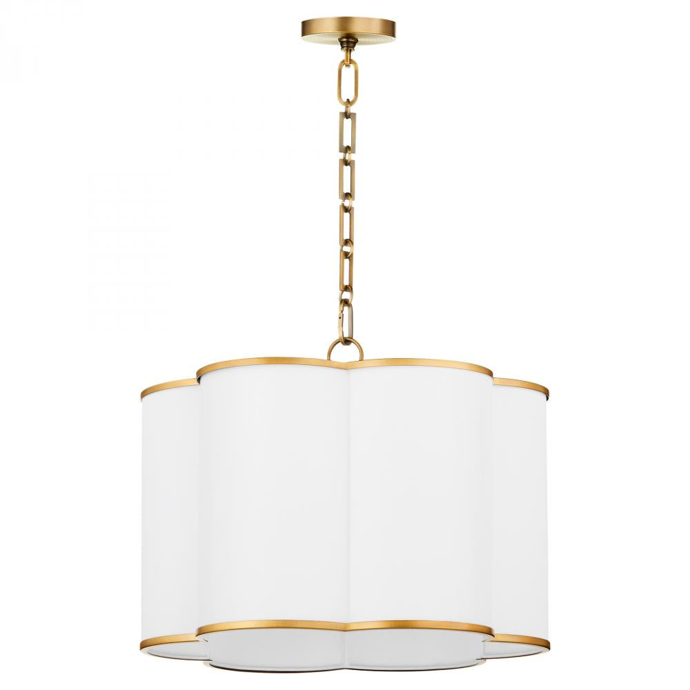 Quorum Lighting WEIR 8228-4-47 Pendant - Non Lacquered Brass