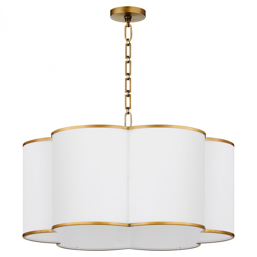 Quorum Lighting WEIR 8228-6-47 Pendant - Non Lacquered Brass