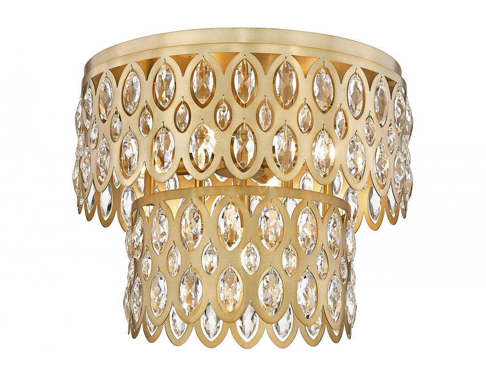 Z-Lite Lighting 822F15-HB Flush Mount - Brass