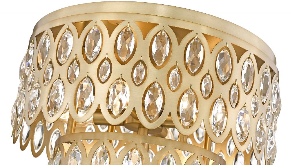 Z-Lite Lighting 822F15-HB Flush Mount - Brass