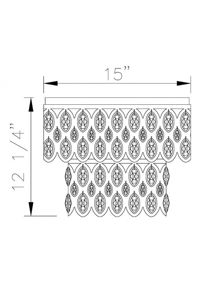 Z-Lite Lighting 822F15-HB Flush Mount - Brass