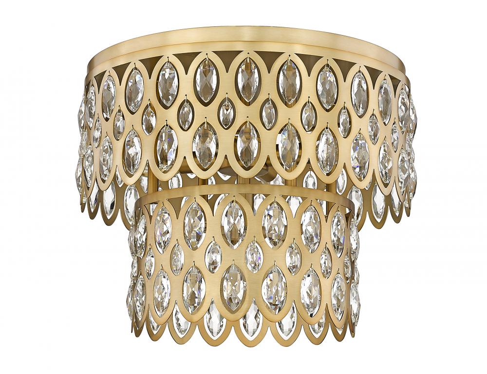 Z-Lite Lighting 822F15-HB Flush Mount - Brass