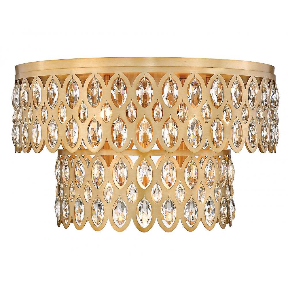 9 Light Flush Mount Light-Heirloom Brass