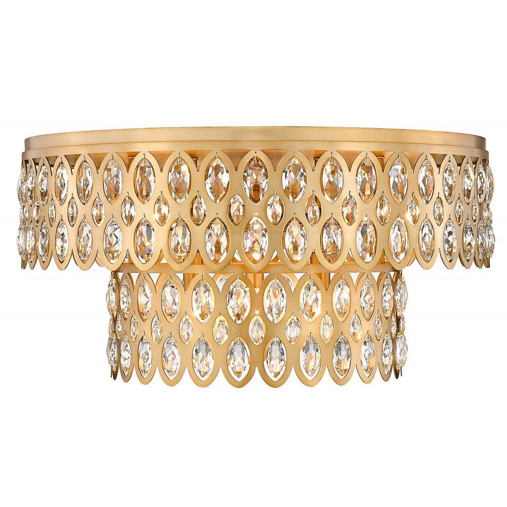 12 Light Flush Mount Light-Heirloom Brass