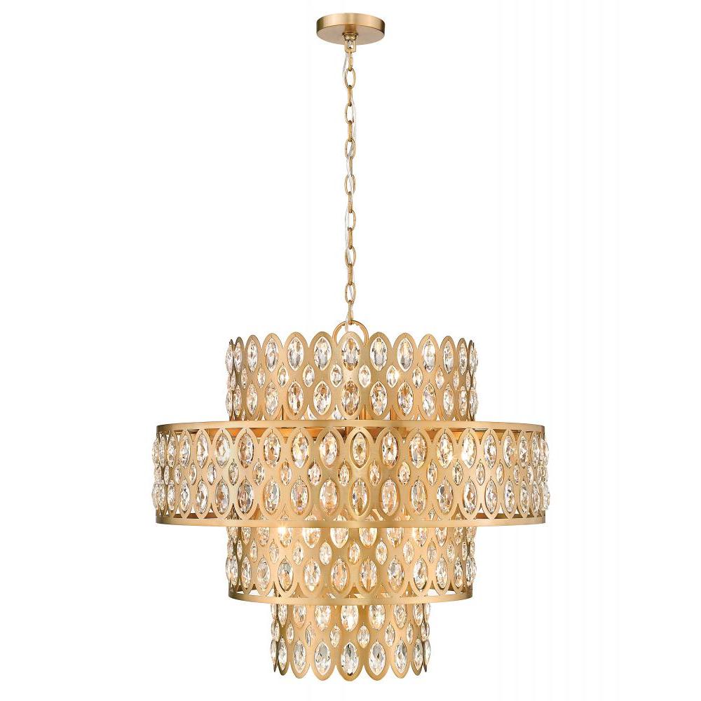 13 Light Chandelier-Heirloom Brass