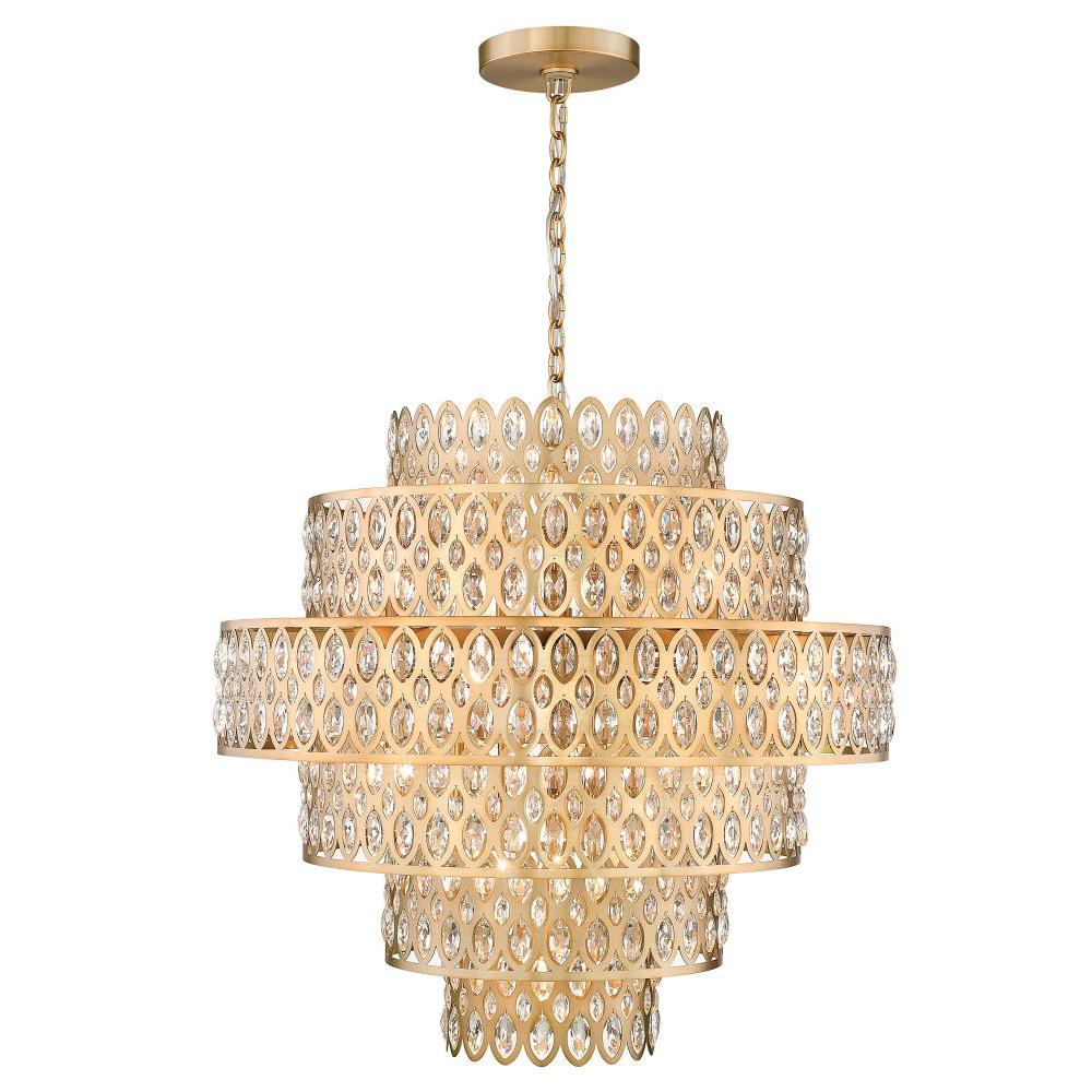 17 Light Chandelier-Heirloom Brass