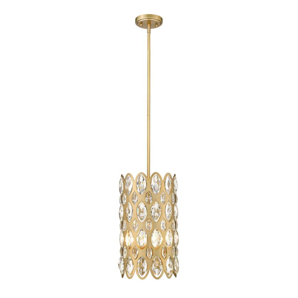 3 Light Pendant-Heirloom Brass